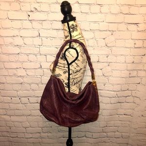 Tre Vero Leather Hobo with Twisted Strap